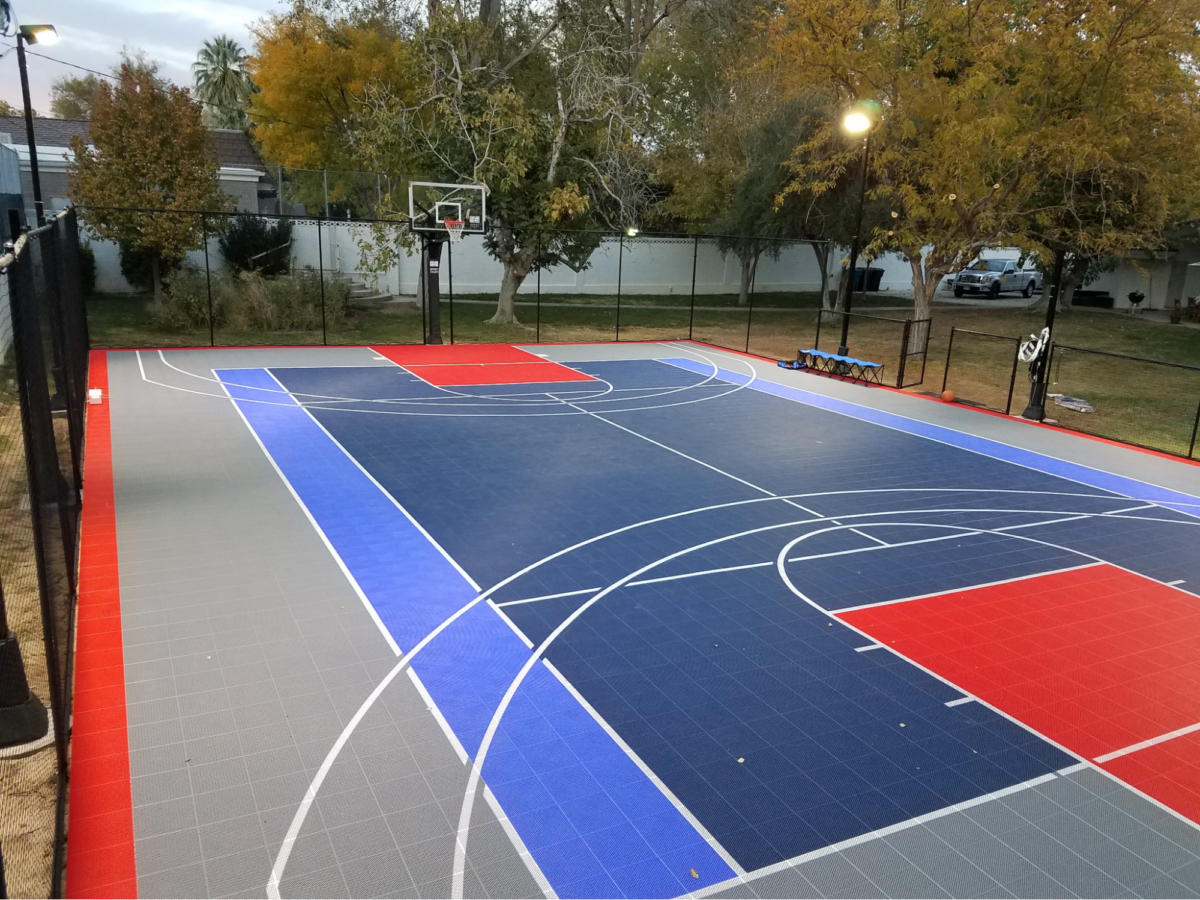 Customized backyard court in Henderson, NV