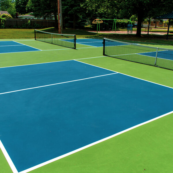 Pickleball court in Las Vegas, Nevada installed by Legendary Sports Construction