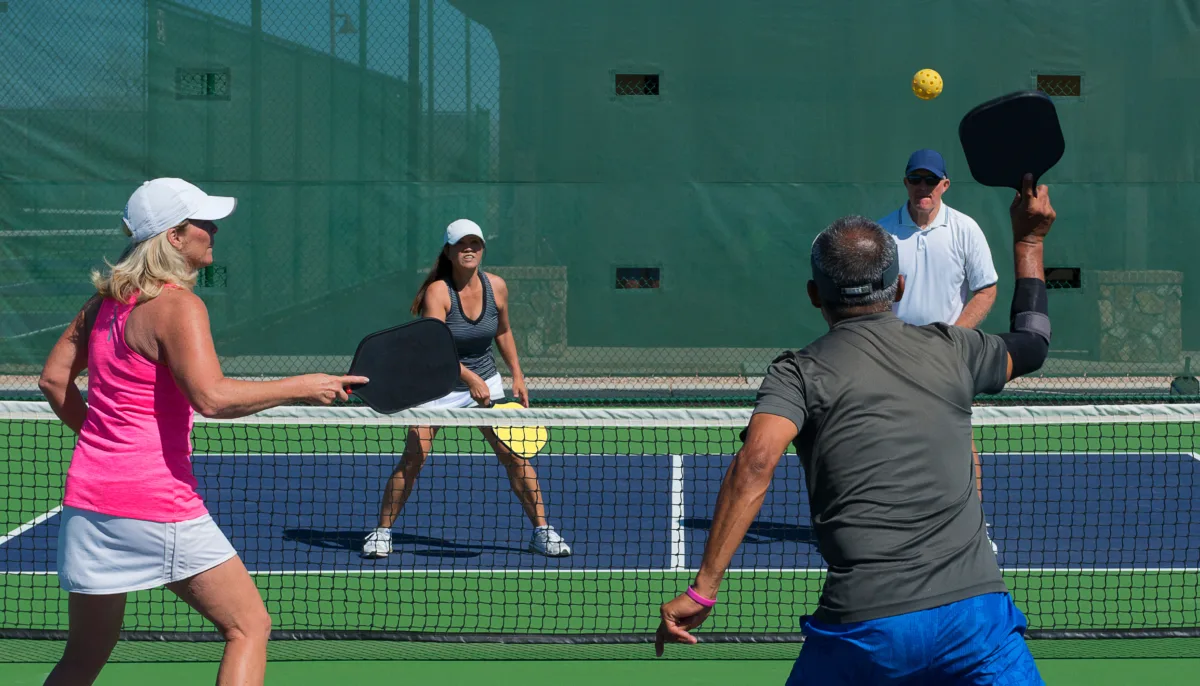 Active play of doubles in pickleball