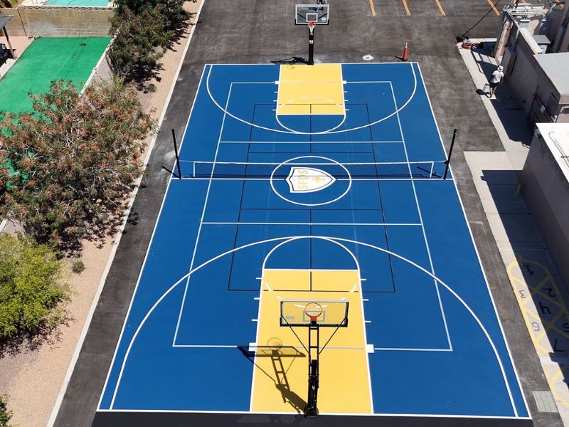 multi game court construction
