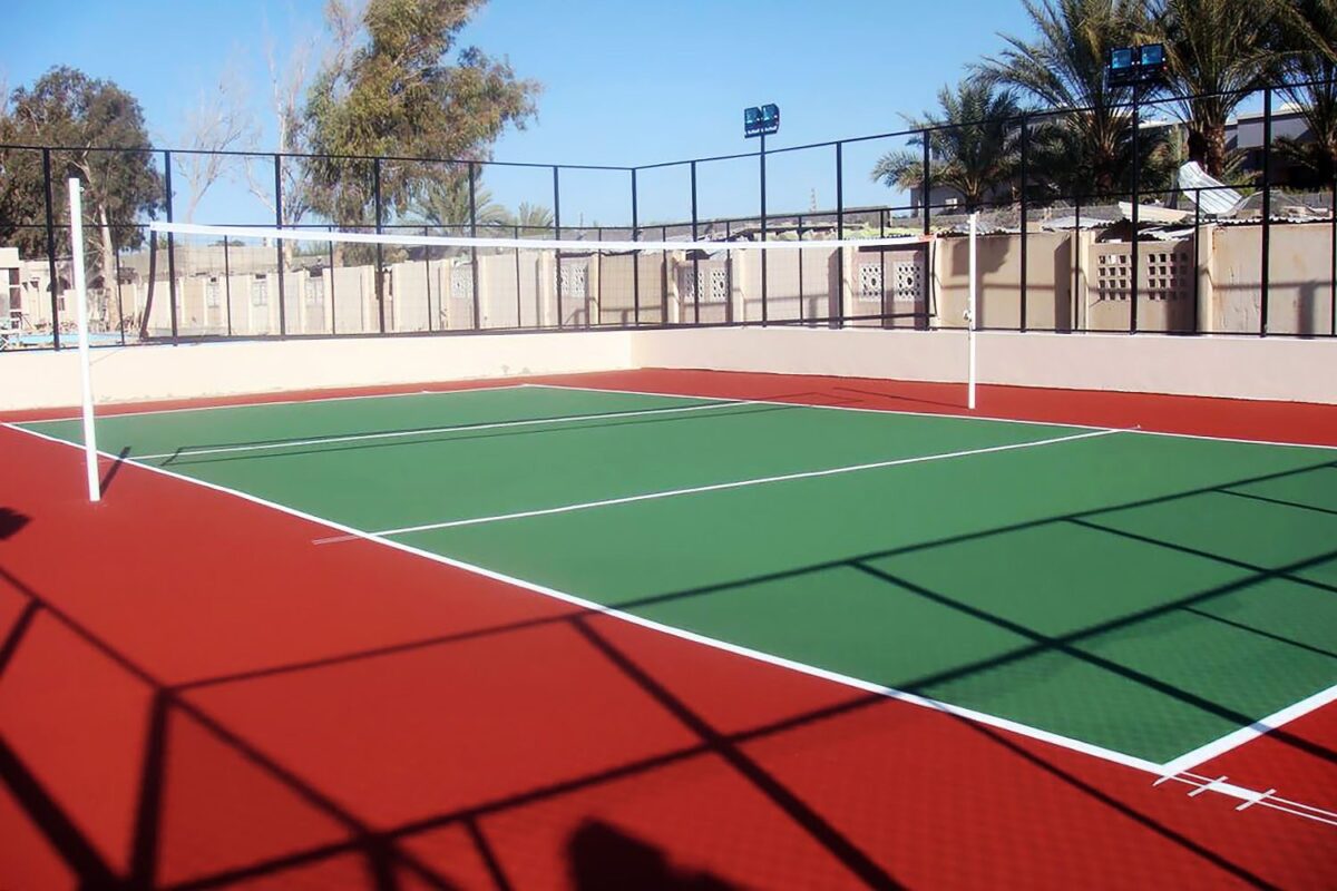 residential volleyball court construction