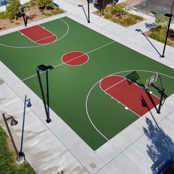 Sport court surface under warranty in the Las Vegas Valley